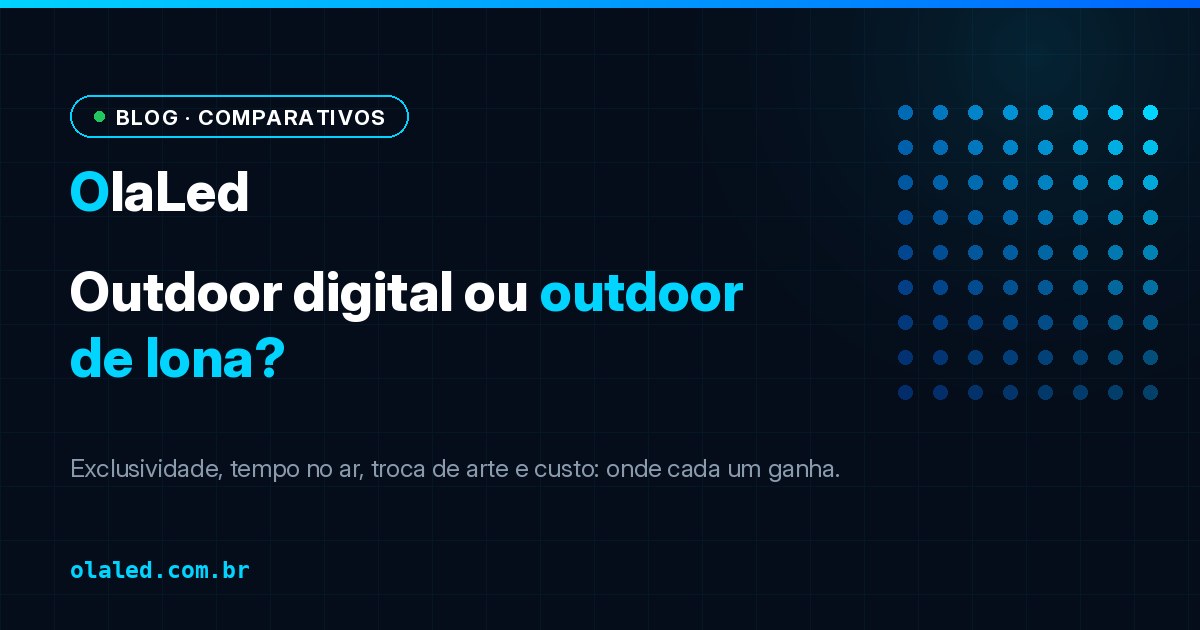 Capa do artigo: outdoor digital ou outdoor de lona
